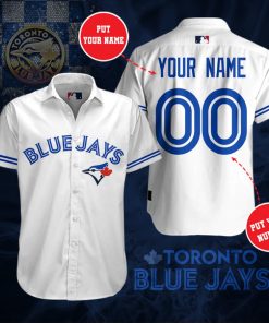 Personalized Toronto Blue Jays Casual Button Up Shirt Personalized Toronto Blue Jays Casual Button Up Shirt