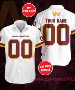 Personalized Washington Redskins Casual Button Up Shirt