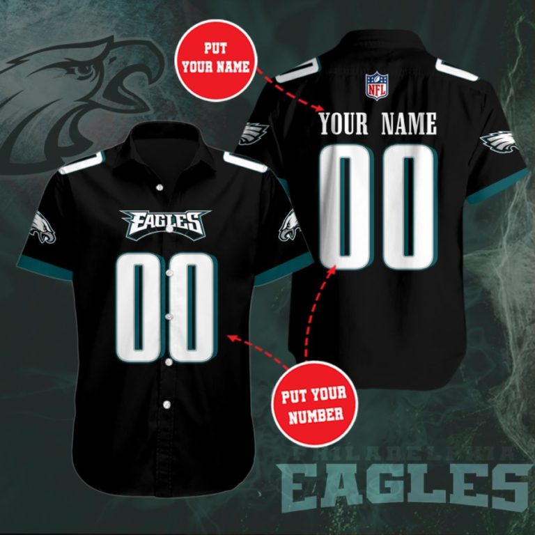 Philadelphia Eagles Short Sleeve Button Up Shirt