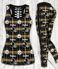 Pittsburgh Steelers Aop Hollow Tank Top and Leggings