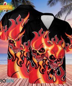 Skull Gift Fire Hot Skull Hawaii Shirt Skull Gift Fire Hot Skull Hawaii Shirt