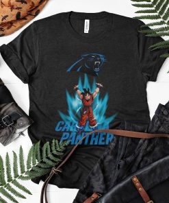 Son Goku Powering Up In Energy Carolina Panthers Shirt