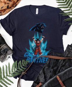 Son Goku Powering Up In Energy Carolina Panthers Shirt