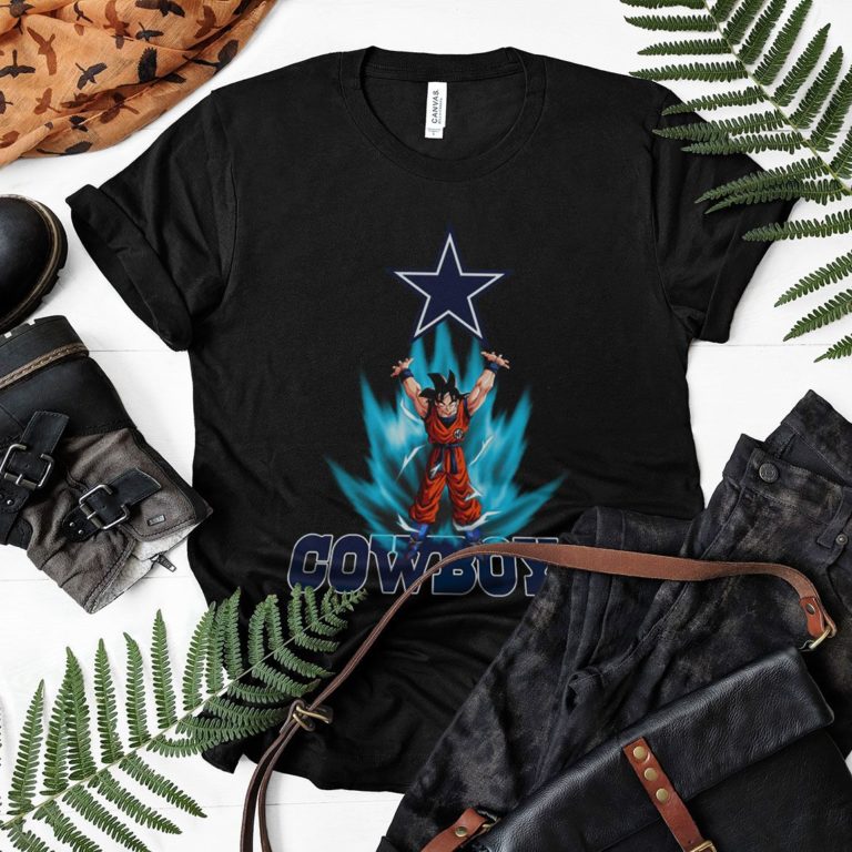 Son Goku Powering Up In Energy Dallas Cowboys Shirt