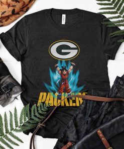 Son Goku Powering Up In Energy Green Bay Packers Shirt