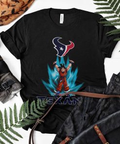 Son Goku Powering Up In Energy Houston Texans Shirt