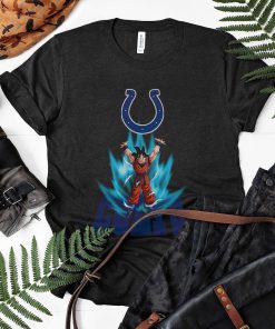 Son Goku Powering Up In Energy Indianapolis Colts Shirt