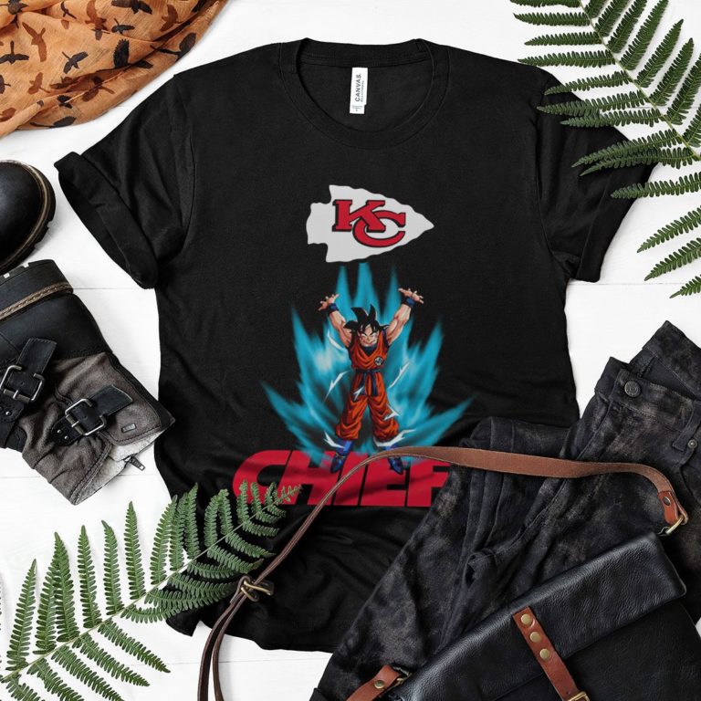 Son Goku Powering Up In Energy Kansas City Chiefs Shirt