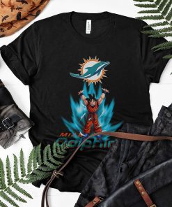 Son Goku Powering Up In Energy Miami Dolphins Shirt