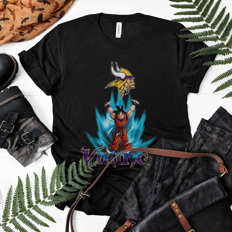 Son Goku Powering Up In Energy Minnesota Vikings Shirt