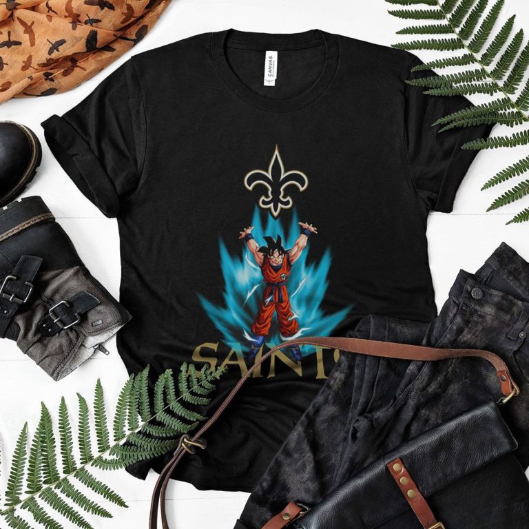 Son Goku Powering Up In Energy New Orleans Saints Shirt