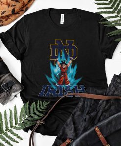 Son Goku Powering Up In Energy Notre Dame Fighting Irish Shirt