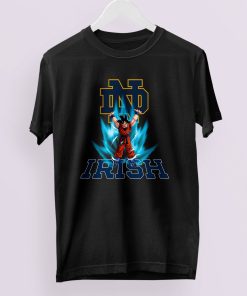 Son Goku Powering Up In Energy Notre Dame Fighting Irish Shirt