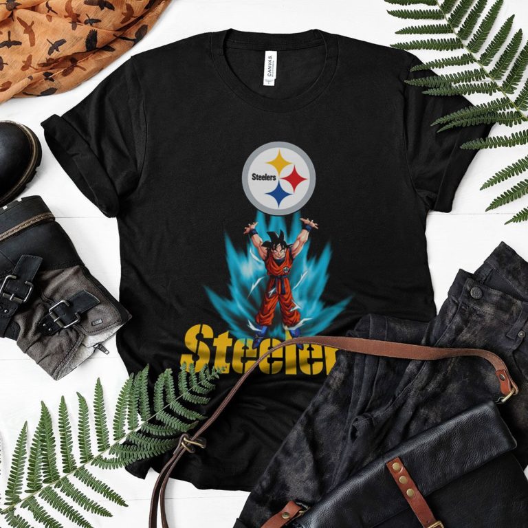Son Goku Powering Up In Energy Pittsburgh Steelers Shirt