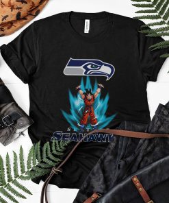 Son Goku Powering Up In Energy Seattle Seahawks Shirt