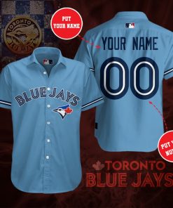 MLB Toronto Blue Jays Team Casual Button Up Shirt