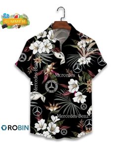Tropical Flower Mercedes Hawaiian Shirt
