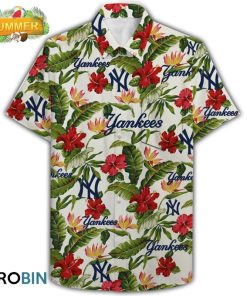 Tropical Flower New York Yankees Hawaiian Shirt