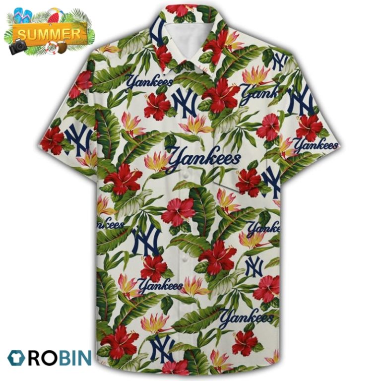 Tropical Flower New York Yankees Hawaiian Shirt