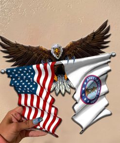 US National Guard Flag Cut Metal Sign US National Guard Flag Cut Metal Sign