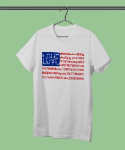US flag America love compassion kindness hope t shirt