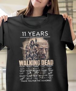 11 Years 2010 2021 The Walking Dead Thank You For The Memories Signatures T-Shirt
