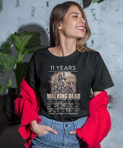 11 Years 2010 2021 The Walking Dead Thank You For The Memories Signatures T-Shirt