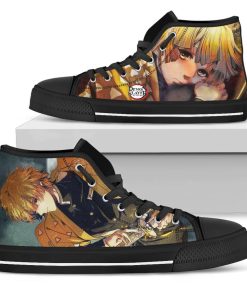 Agatsuma Zenitsu 3d Print Canvas High Top Shoes