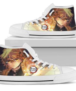 Agatsuma Zenitsu Demon Slayer Aop High Top Canvas Shoes