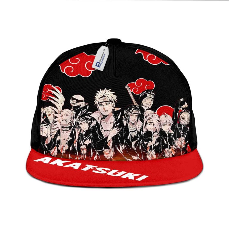 Akatsuki Team Snapback Hat Custom Naruto Anime Hat