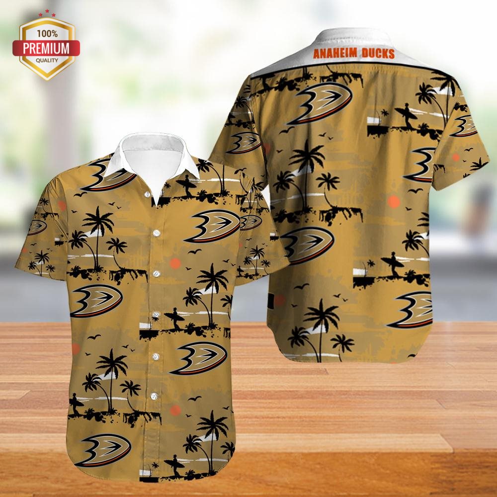 Anaheim Ducks Aloha Shirt, Hawaiian Beach Shirt Short Sleeve ...