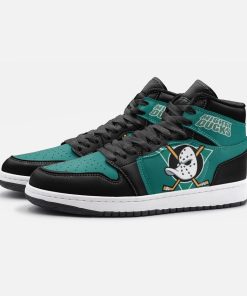 Anaheim Ducks Custom Jordan 1 High Sneakers Anaheim Ducks Custom Jordan 1 High Sneakers