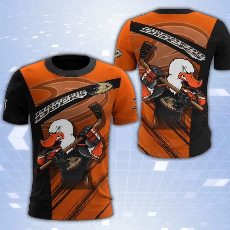 Anaheim Ducks Mascot 3D Print T-Shirt