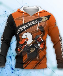 Anaheim Ducks Hockey Mascot 3D All Over Print Hoodie and Zip-up Anaheim Ducks Hockey Mascot 3D All Over Print Hoodie and Zip-up