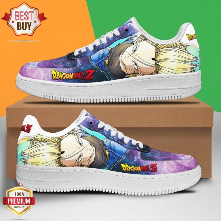 Android 18 Dragon Ball Z Anime Custom Air Force 1 Sneakers
