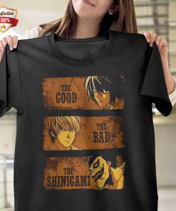 Anime Death Note The Good L The Bad Light Yagami The Shinigami Ryuk T-Shirt
