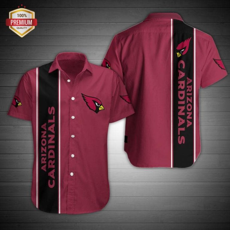 Arizona Cardinals Football Short Sleeve Button Up Shirt