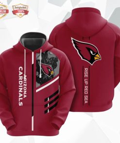 Arizona Cardinals Rise Up Red Sea 3D Print Hoodie