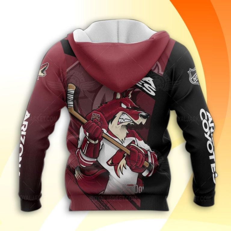 Arizona Coyotes Hockey Mascot 3D All Over Print Hoodie and Zip-up