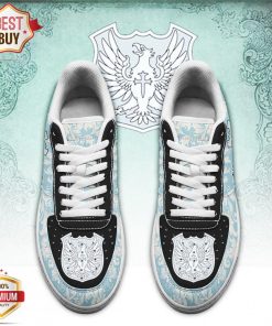 Black Clover Magic Knights Squad Silver Eagle Anime Custom Air Force 1 Sneakers Black Clover Magic Knights Squad Silver Eagle Anime Custom Air Force 1 Sneakers