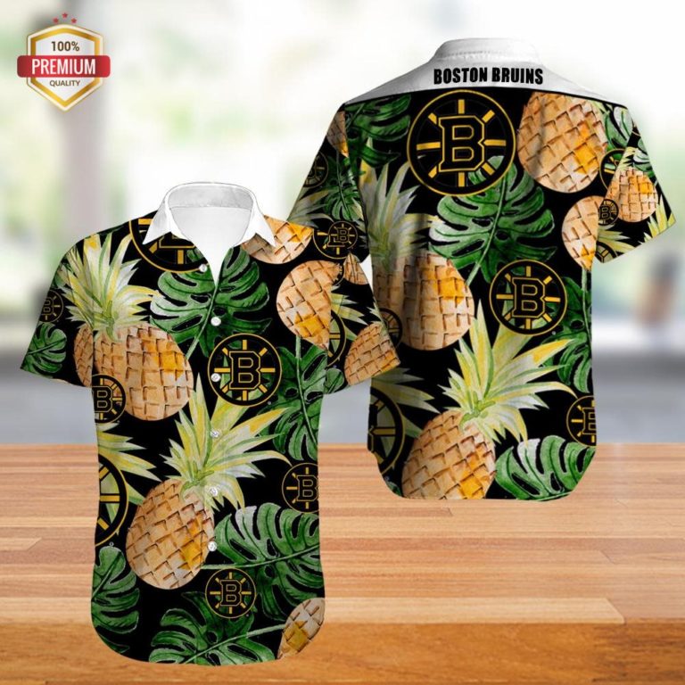 Boston Bruins Hawaiian Shirt, Hawaiian Beach Shirt Short Sleeve