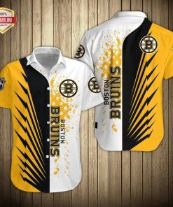 Boston Bruins Team AOP Short Sleeve Button Shirt