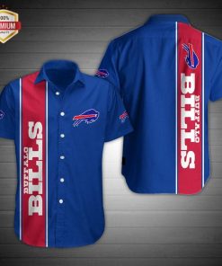 Buffalo Bills Football Short Sleeve Button Up Shirt