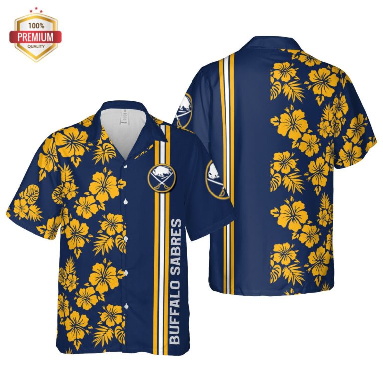 Buffalo Sabres Hawaii Floral Pattern Shirt, Hawaiian Beach Shirt Short Sleeve