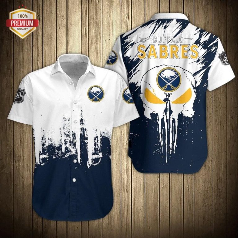 Buffalo Sabres Hockey Short Sleeve Button Up Shirt