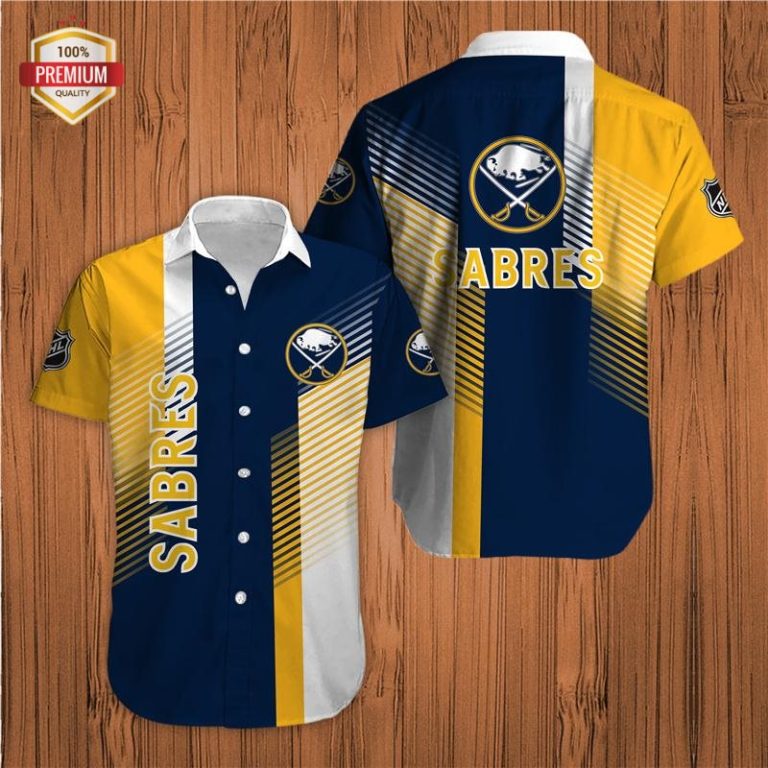 Buffalo Sabres Team AOP Short Sleeve Button Shirt