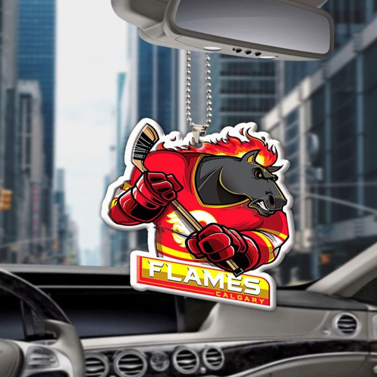 Calgary Flames Mascot Acrylic Car Ornament