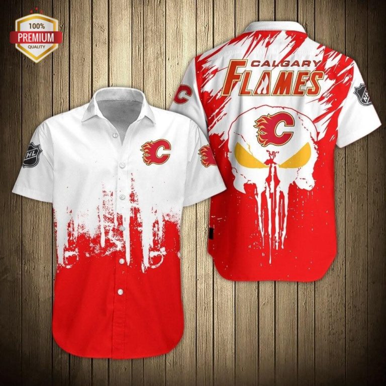 Calgary Flames Hockey Button Shirt
