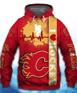 Calgary Flames All Over Print Hoodie