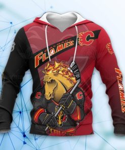 Calgary Flames Hockey Mascot 3D All Over Print Hoodie and Zip-up Calgary Flames Hockey Mascot 3D All Over Print Hoodie and Zip-up